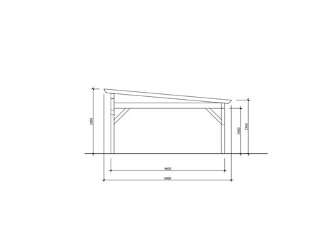 Freestanding Lean-to Pergola - Wooden Pergolas - Statek Wood