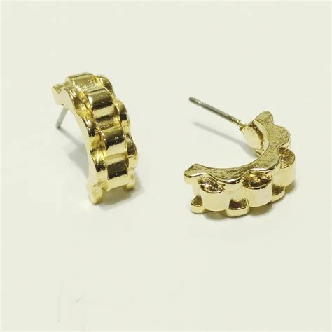 Aretes Rolex Oro Laminado Italiano 24k Envio Gratis 330 00 En