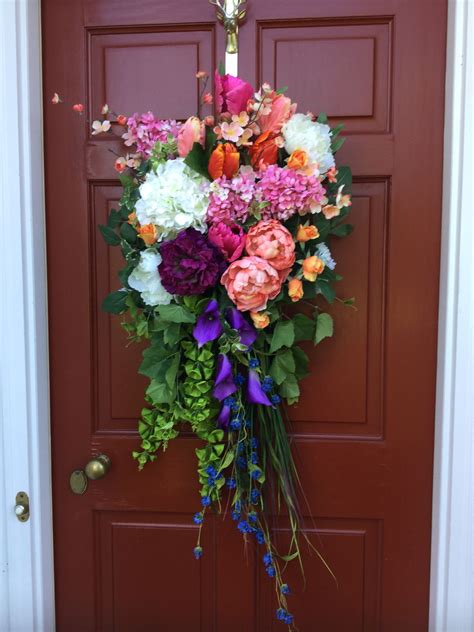 Spring Door Swag Spring Wreath Summer Wreath Spring Door