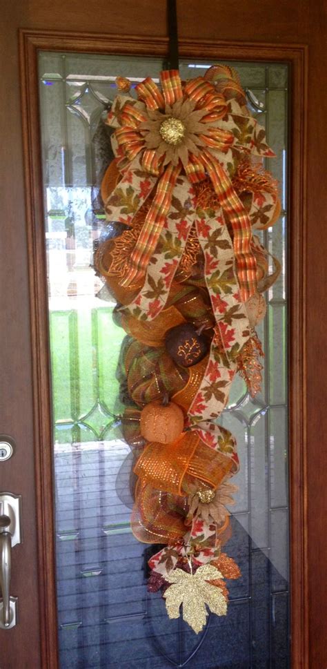 Fall Deco Mesh Swag Fall Deco Mesh Fall Wreath Deco Wreaths