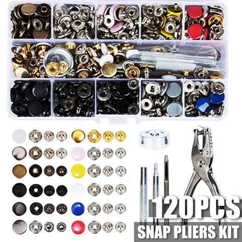 Arts Crafts Sewing Snap Fasteners Colors Press Stud Sets Metal Snap