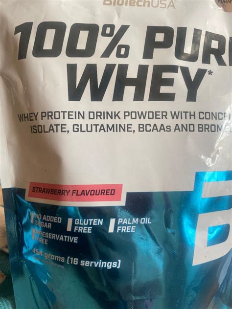 100 Pure Whey strawberry BioTechUSA kalorie kJ i wartości odżywcze