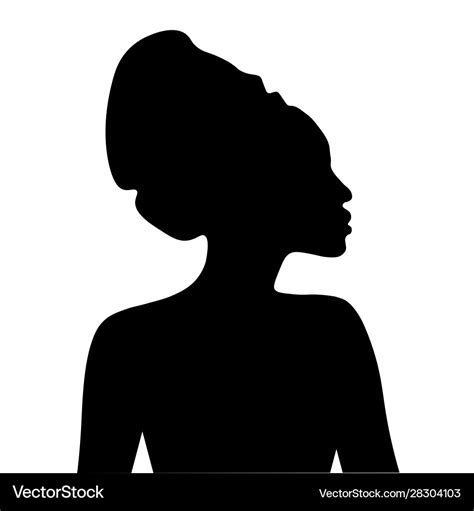 African American Woman Profile Silhouette