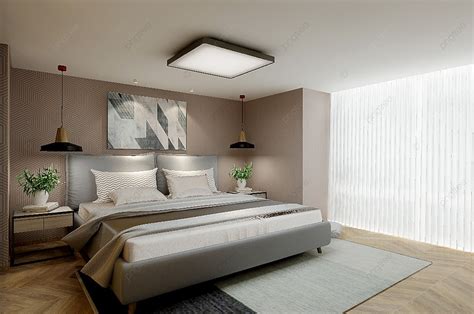 Modern Fashion Simple Bedroom Renderings Template Download On Pngtree