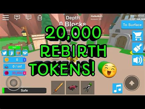 Mining Simulator ROBLOX 20 000 REBIRTH TOKENS YouTube