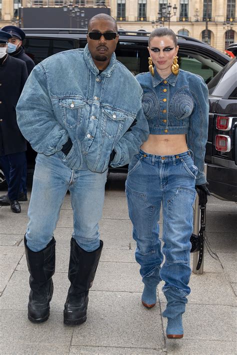 Kanye West and new girlfriend Julia Fox wear matching double denim as ...