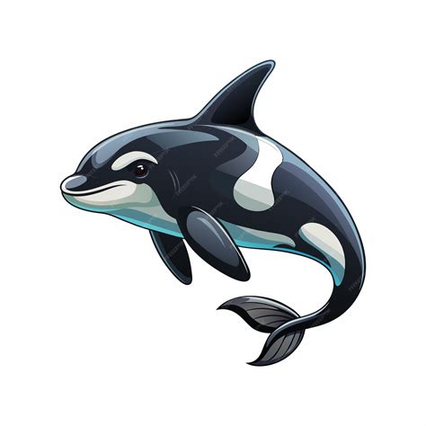 Premium Vector | Hand drawn orca fish cartoon animal illustration