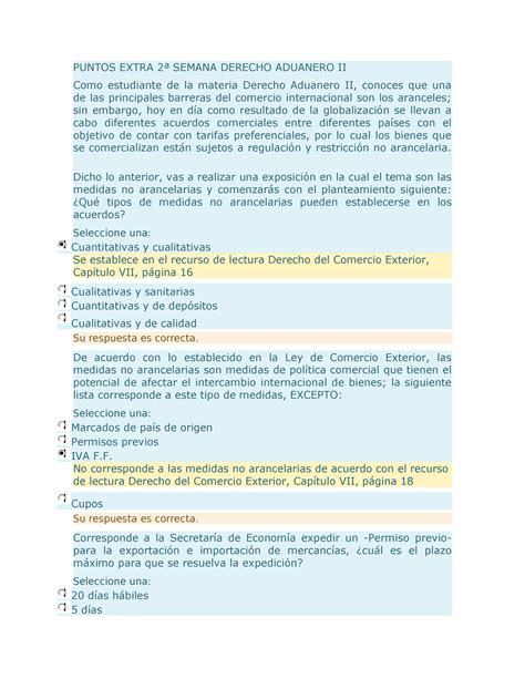 Puntos Extra Y Examen Semana Puntos Extra Semana Derecho