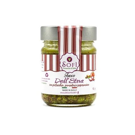 Włoskie Pesto pistacjowe Fuoco Dell Etna 90 g Pistacchio Sofí Inna