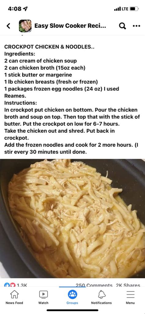 Crockpot Chicken and Noodles | Crockpot chicken and noodles, Chicken ...