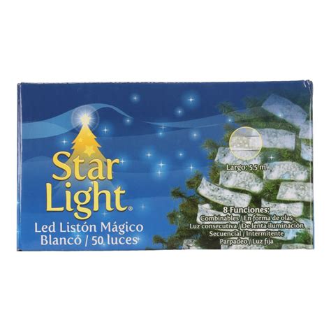 List N Con Luces Led Star Light M Blanco Delsol