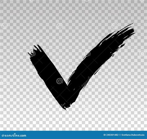 Check Black Icon Correct Mark Checkmark Sign Isolated On Transparent