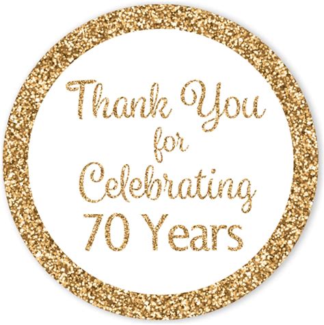 White And Gold Th Birthday Thank You Stickers Ubuy India