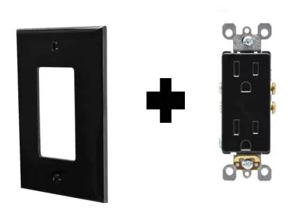 Contacto D Plex Decora Negro Con Placa Leviton Mercadolibre