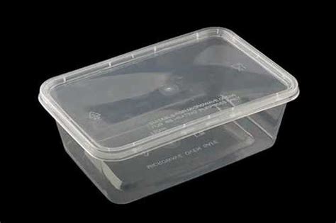 Rectangular Transparent Plastic Food Packaging Container For Home And