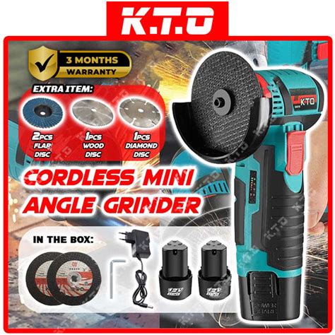 Kto Mini Cordless Angle Grinder Inch Brushless Grinder V Battery