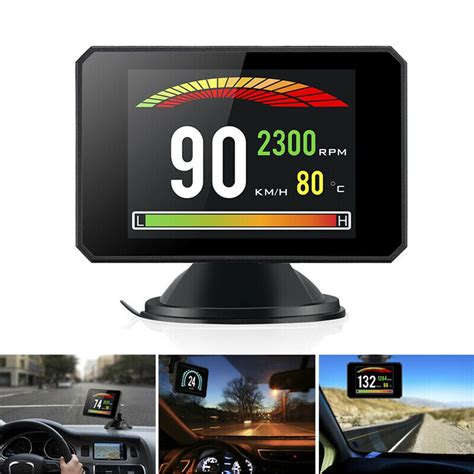 P Rpm System Smart Digital Water Temperature Head Up Display Clock