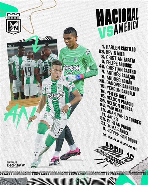 Atl Tico Nacional On Twitter Este Es El Grupo De Convocados Para El