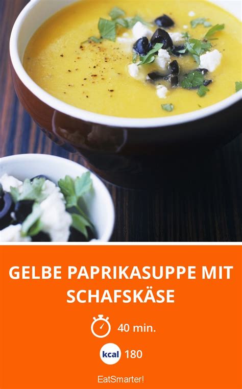 Gelbe Paprikasuppe Mit Schafskäse Rezept Eat Smarter