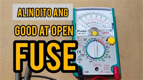 Paano Mag Test Ng Fuse Gamit Ang Analog Multimeter Youtube