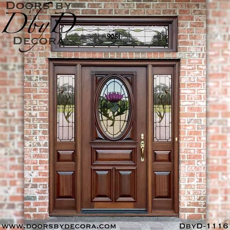 Custom Leaded Glass Oval Lite Glass Door Wood Entry Doors By Decora