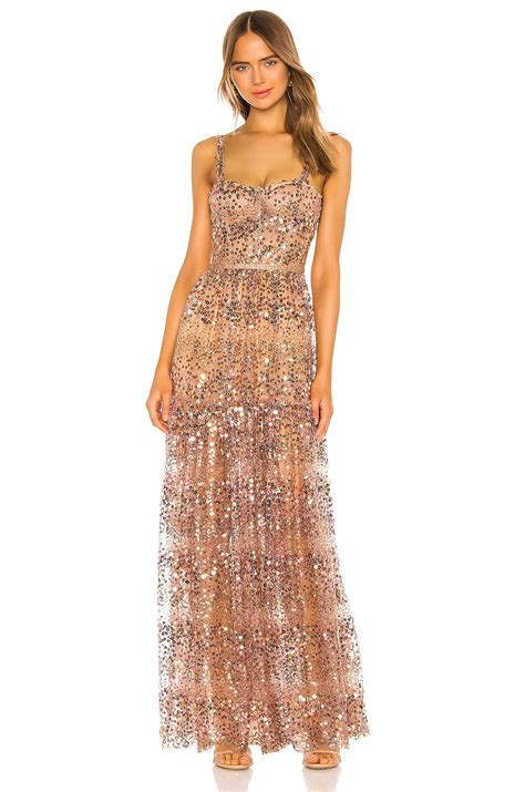 Bronx And Banco Runway Midnight Gown In Gold Revolve