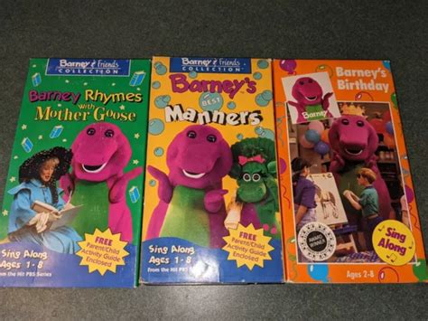 Barney And Friends Collection Barneys Best Manners Vhs Birthday The