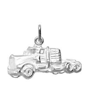 Zilveren Truck Ketting Hanger Op Voorraad Mooye Sieraden