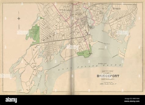 Map of South Part of Bridgeport. Bridgeport. 1893 Stock Photo - Alamy