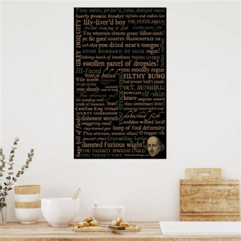 Shakespeare Insults Collection Poster Zazzle