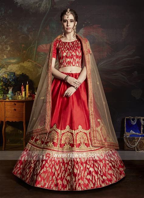 Bridal Red Lehenga Choli With Dupatta