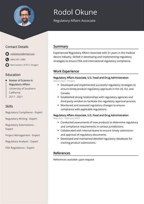 Regulatory Affairs Associate Cv Examples Template Tips