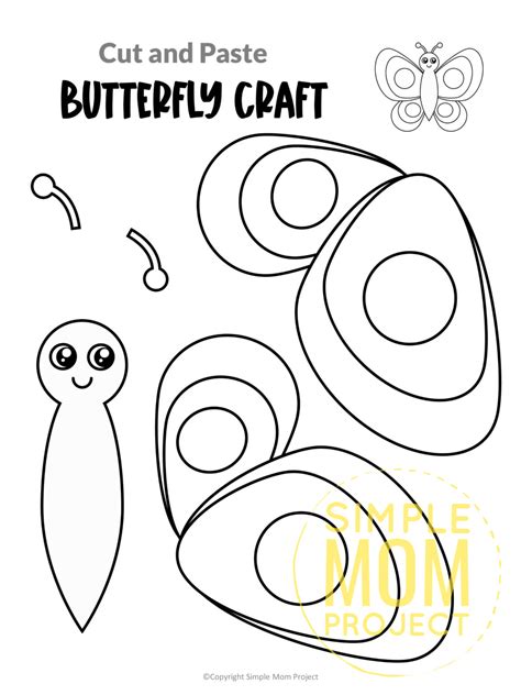 Free Printable Butterfly Craft Template - Simple Mom Project