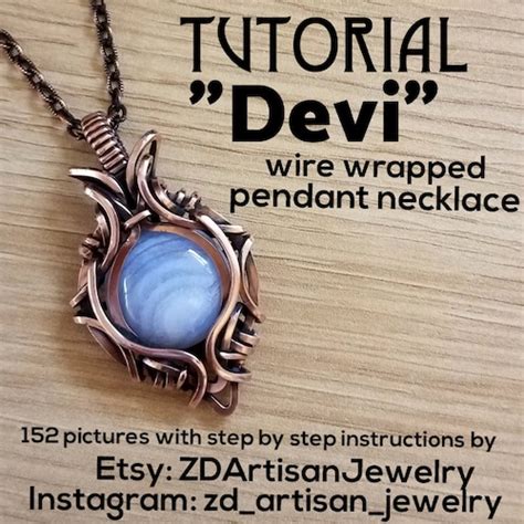 Wire Wrapped Pendant Tutorial Cabochon Setting Jewelry Kit Etsy