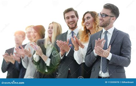 Group of Business People Applauding Isolated Stock Photo - Image of ...