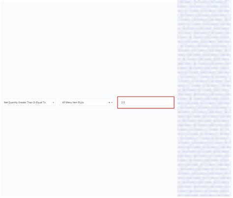 net quantity greater   equal  item qualifier