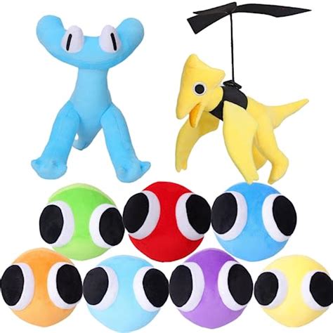 Ivcsatb Rainbow Friends Plush Cyan Plush Lookies Plush Yellow