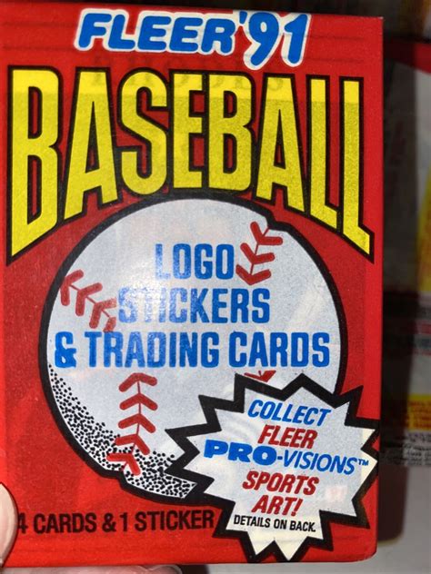 Vintage Unopened Fleer 91 Baseball Cards 12 Pack Set EBay