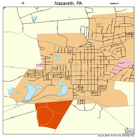 Nazareth Pennsylvania Street Map 4252808