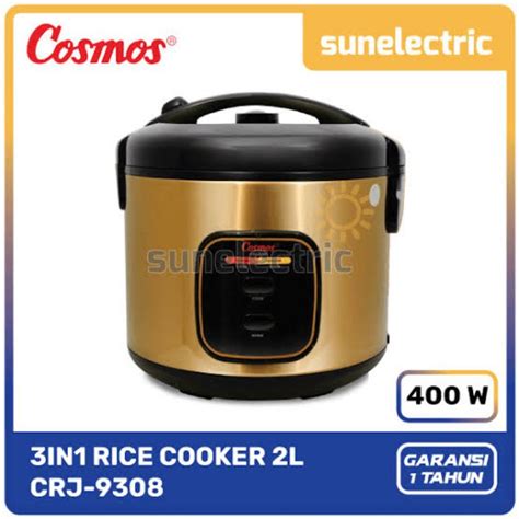 Jual Magic Com Rice Cooker Cosmos Crj 9308 Penanak Pengukus Penghangat Nasi 2 Liter Stainless