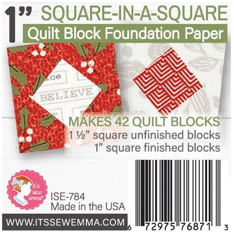 It S Sew Emma Quilt Block Foundation Paper Square In A Square