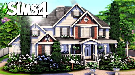 BASE GAME House For 8 Sims The Sims 4 Speed Build YouTube