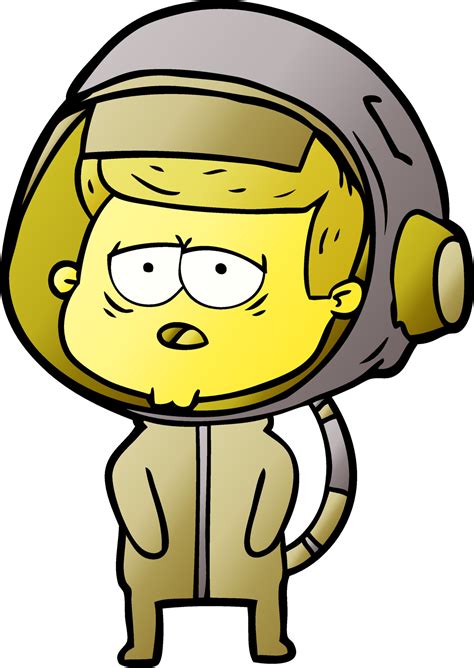 Astronauta Cansado Dos Desenhos Animados Vetor No Vecteezy