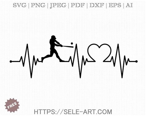 Free Heartbeat Baseball Svg Free Svg With Seleart Baseball Svg Svg