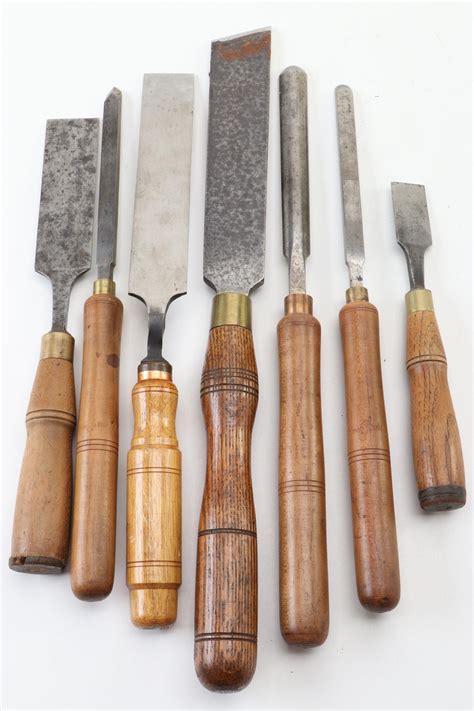 Buck Brothers Steel , Oak and Other Wooden Handled Wood Lathe Chisels ...