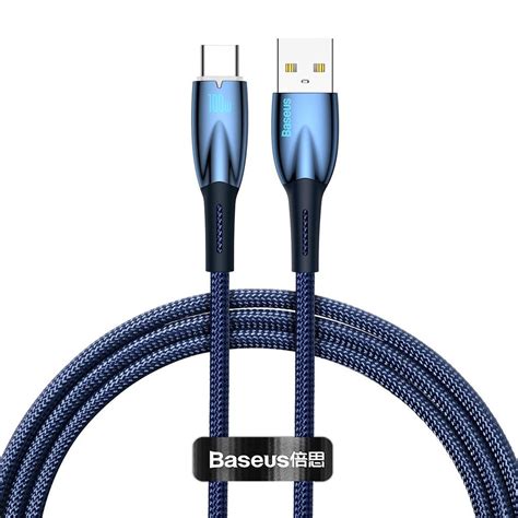 Baseus Usb A Usb C Kabel 100w 1m Blå Teknikkdelerno