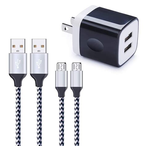 Charging Block, 2.1A Dual Port Phone Charger Box USB Wall Charger Cube ...