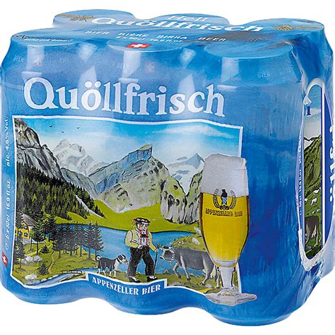 Appenzeller Bier Quöllfrisch Helles Bier Dose Migros