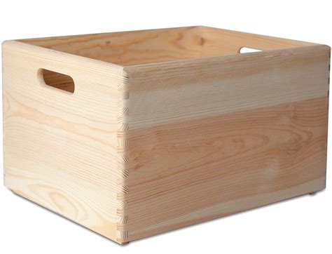 Creative Deco XXL Grande Caisse De Rangement En Bois Simple 40 X 30 X