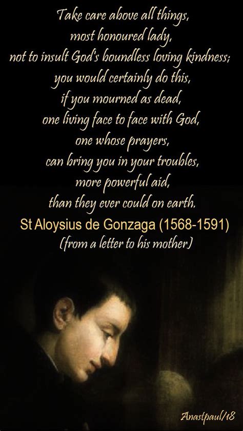 Quote Of The Day 21 June The Memorial Of St Aloysius De Gonzaga Sj